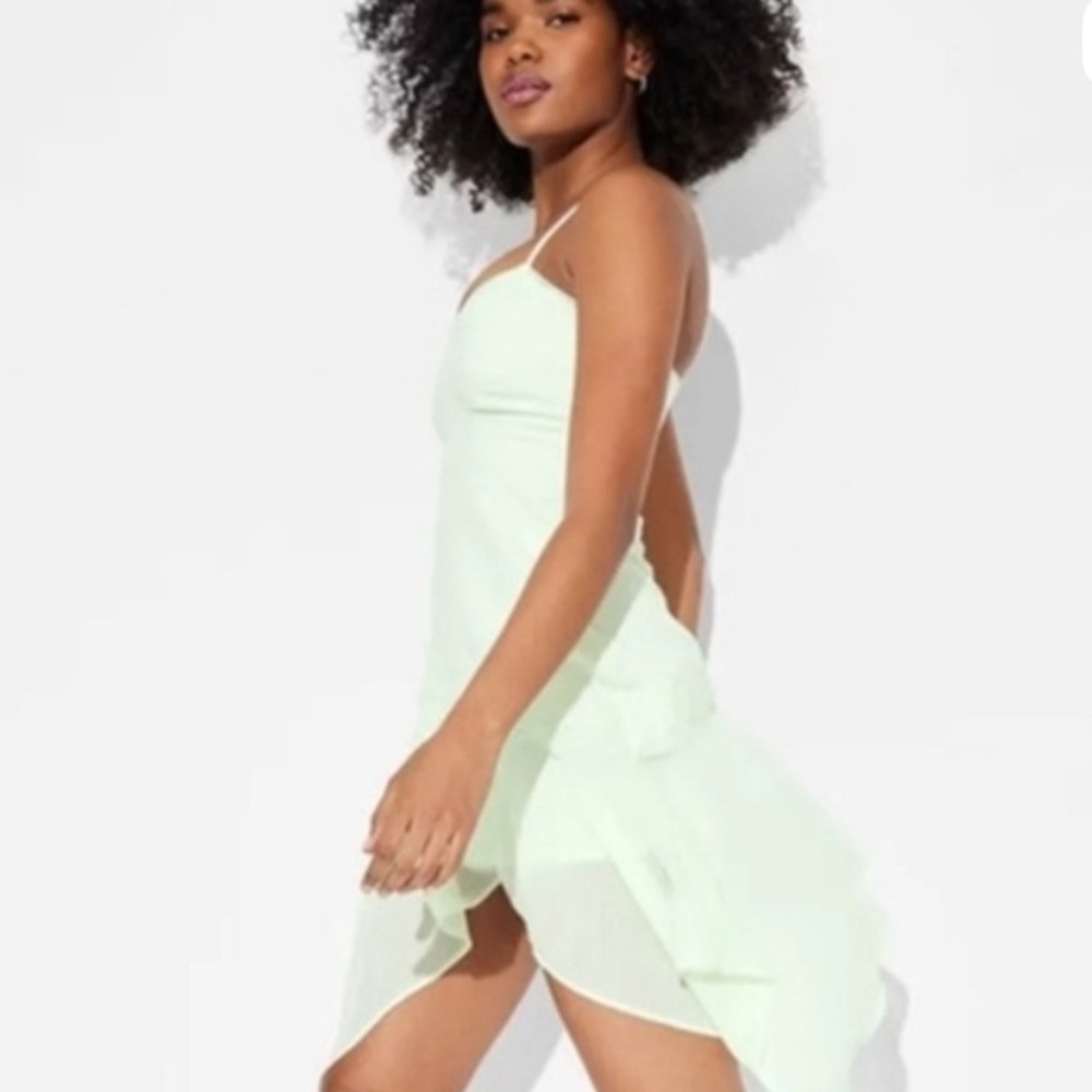 NWT Wild Fable Light Green Asymmetrical Dress Size: XS